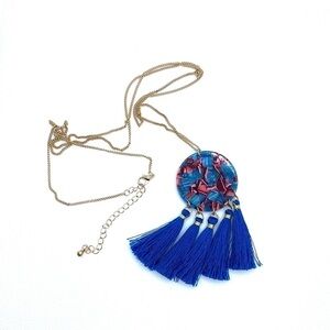 Necklace Boho Long with Tassels 34”+3”